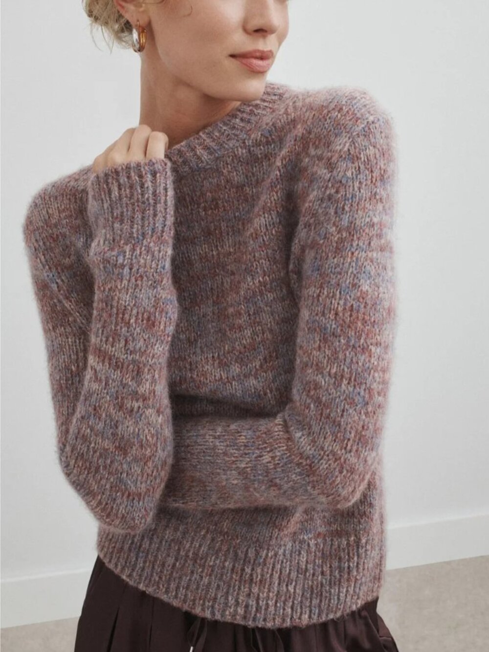 VINCE. Marled Crew Neck Sweater Size Medium MSRP $395